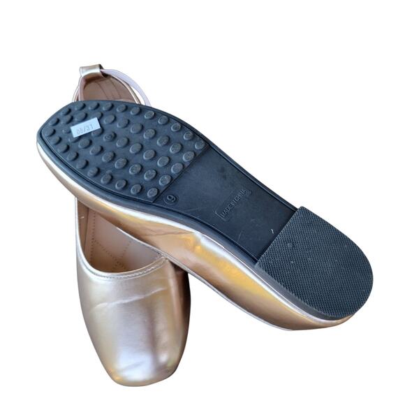SOLE MATES Gold Metallic Ballerina Flats Size 9 - Picture 13 of 16